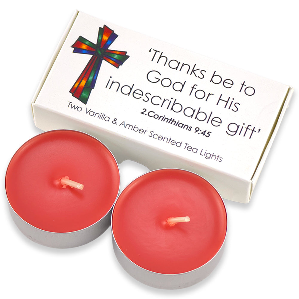 Thanks Be to God for His Indescribable Gift | Tealight Candles | Cracker Filler