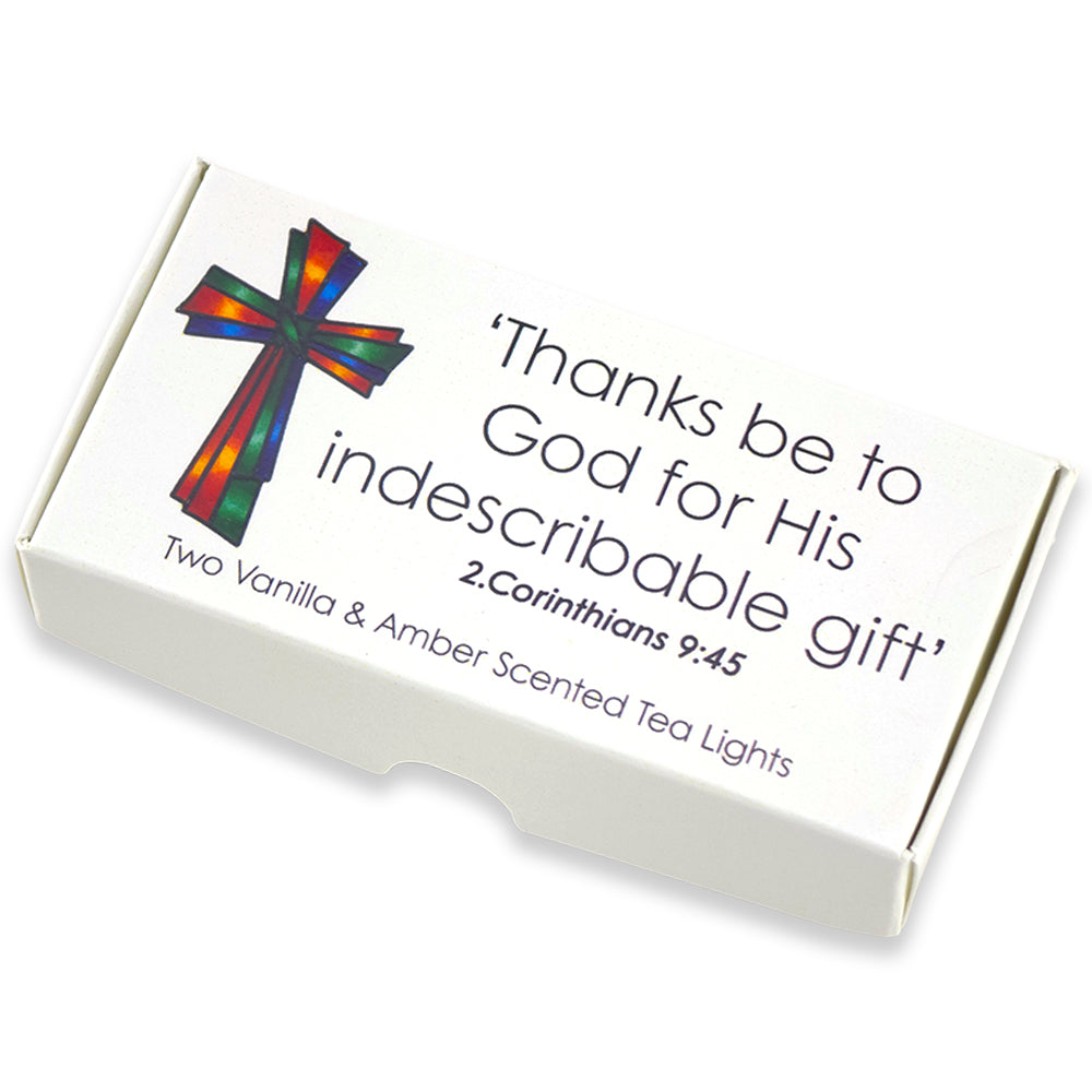 Thanks Be to God for His Indescribable Gift | Tealight Candles | Cracker Filler