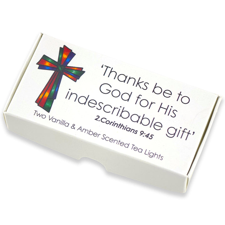 Thanks Be to God for His Indescribable Gift | Tealight Candles | Cracker Filler