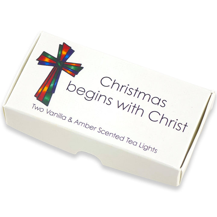 Christmas Begins With Christ | Tealight Candles | Mini Gift | Cracker Filler