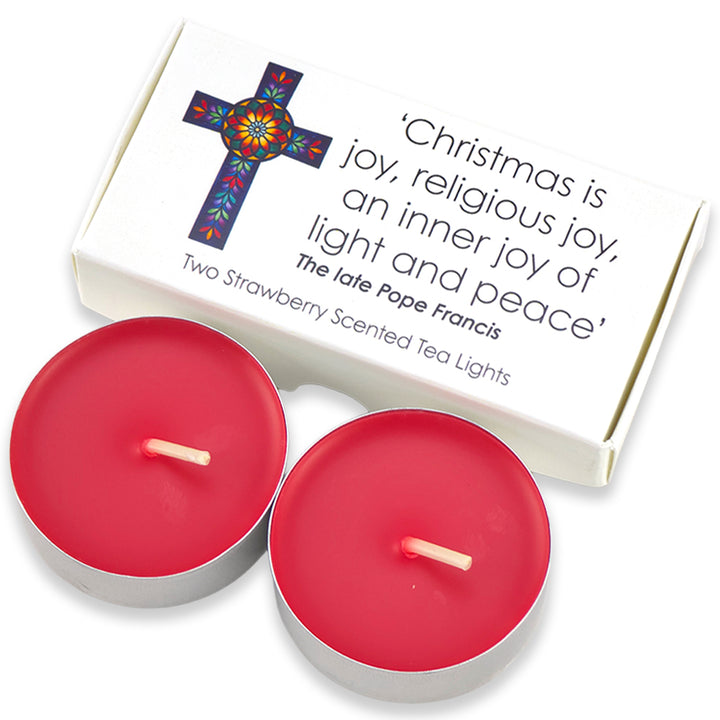 Christmas is Joy - The Late Pope Francis | Tealight Candles | Cracker Filler