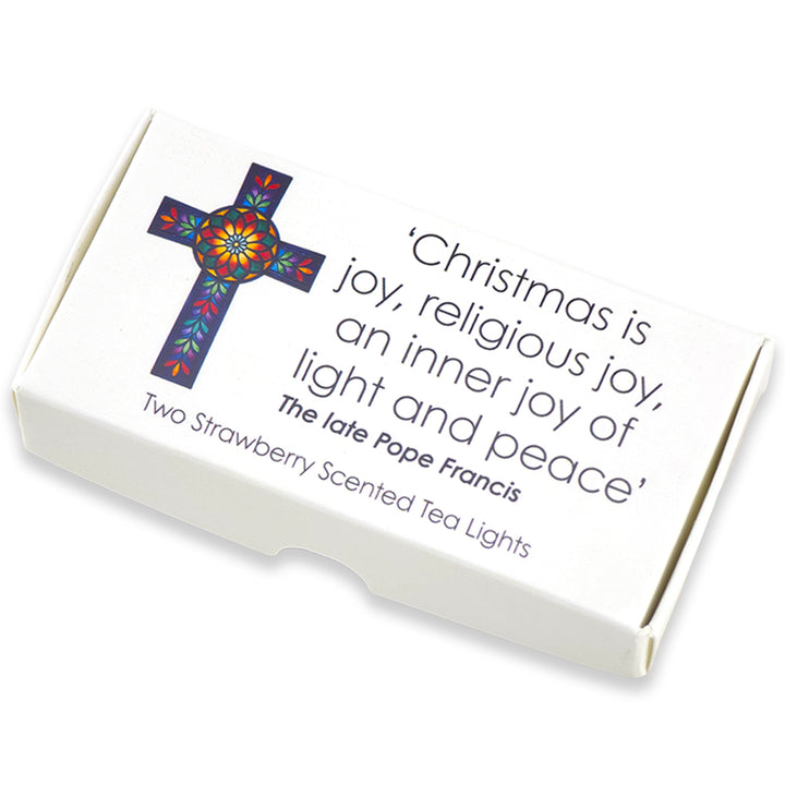 Christmas is Joy - The Late Pope Francis | Tealight Candles | Cracker Filler