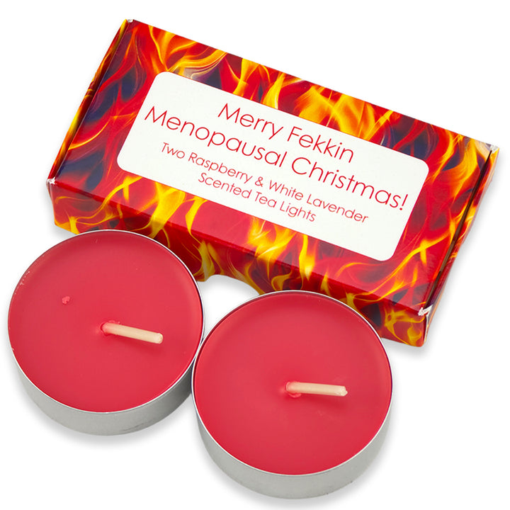 Merry Fekkin Menopausal Christmas! | Fun Tealight Candles | Cracker Filler Gift