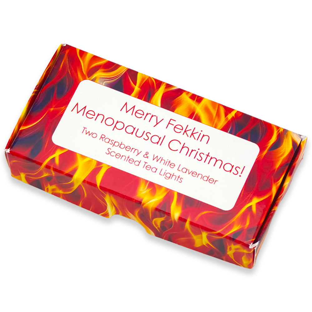 Merry Fekkin Menopausal Christmas! | Fun Tealight Candles | Cracker Filler Gift