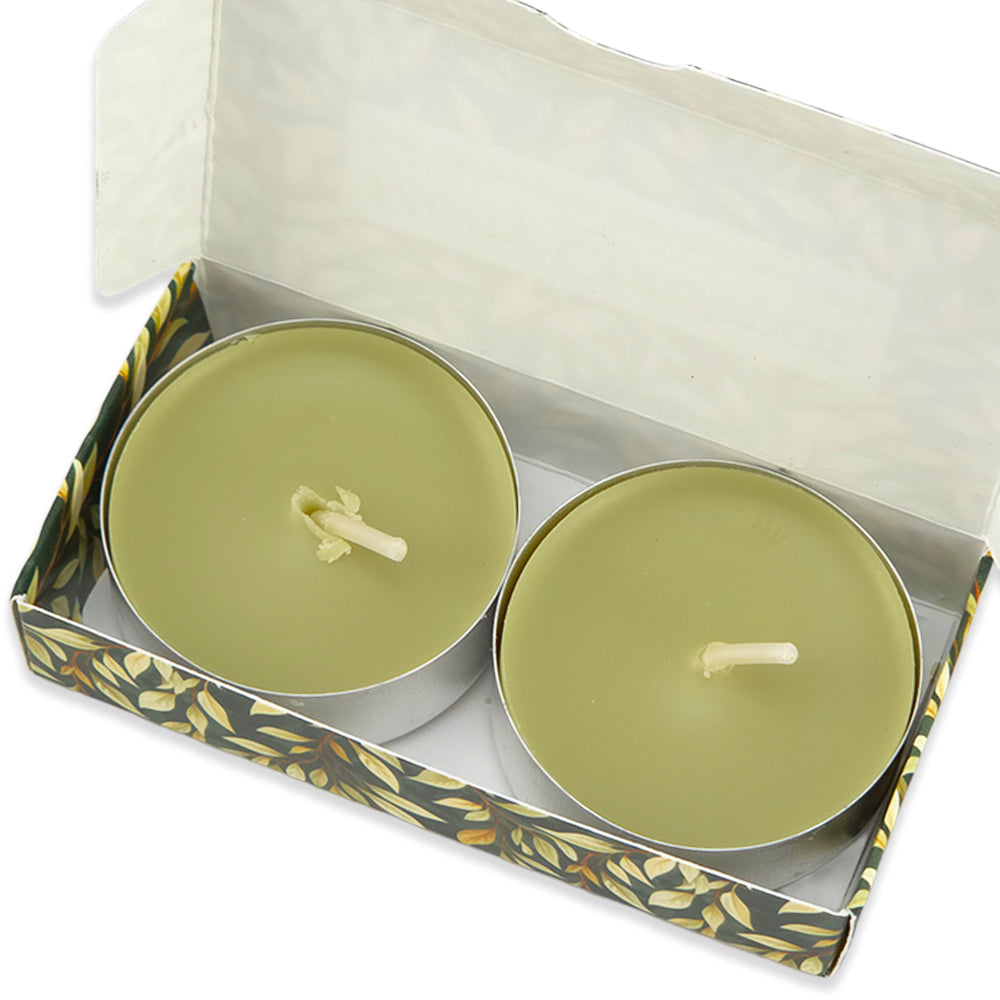 Self Balance Tealight Candles | Golden Foliage | Christmas Cracker Filler Gift