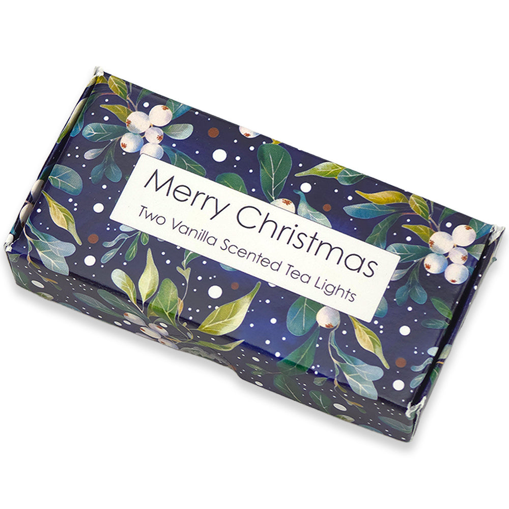 Vanilla Tealight Candles | Midnight Mistletoe | Christmas Cracker Filler Gift