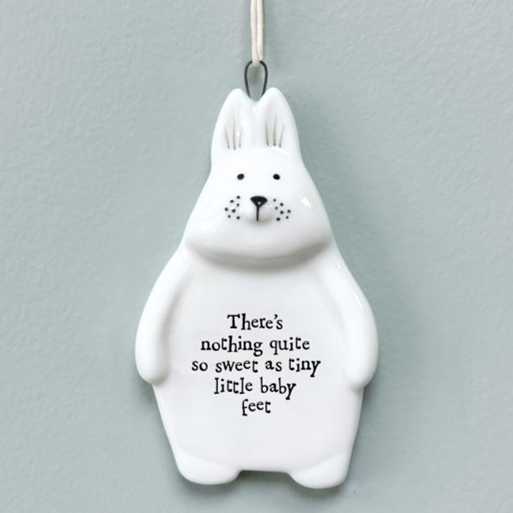 Nothing So Sweet As Tiny Little Baby Feet | Porcelain Ornament | Little Gift