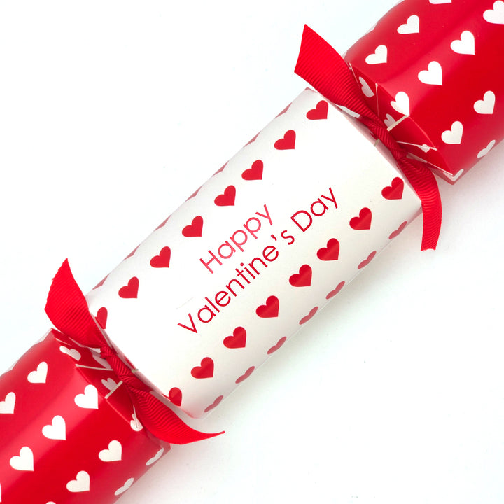 Add Your Own Wording | Personalised Cracker Craft Kit | Polka Hearts | Single