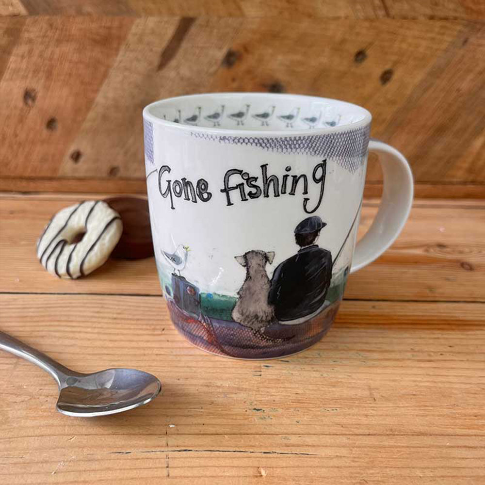 Gone Fishing Themed Mug | Bone China Gift