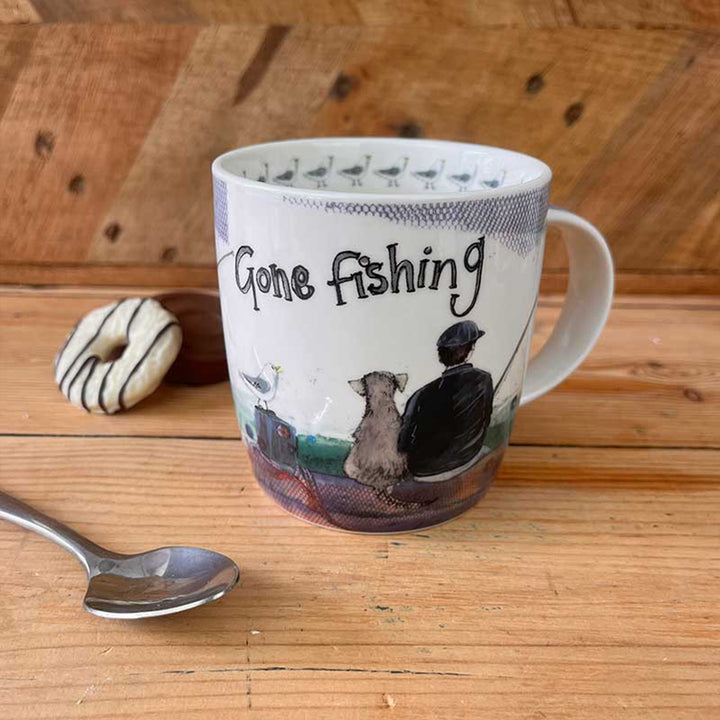 Gone Fishing Themed Mug | Bone China Gift