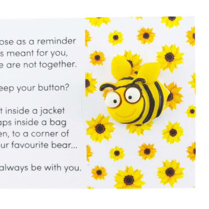 Bee Amazing | Button Wishes Sew On Token | Little Gift | Cracker Filler