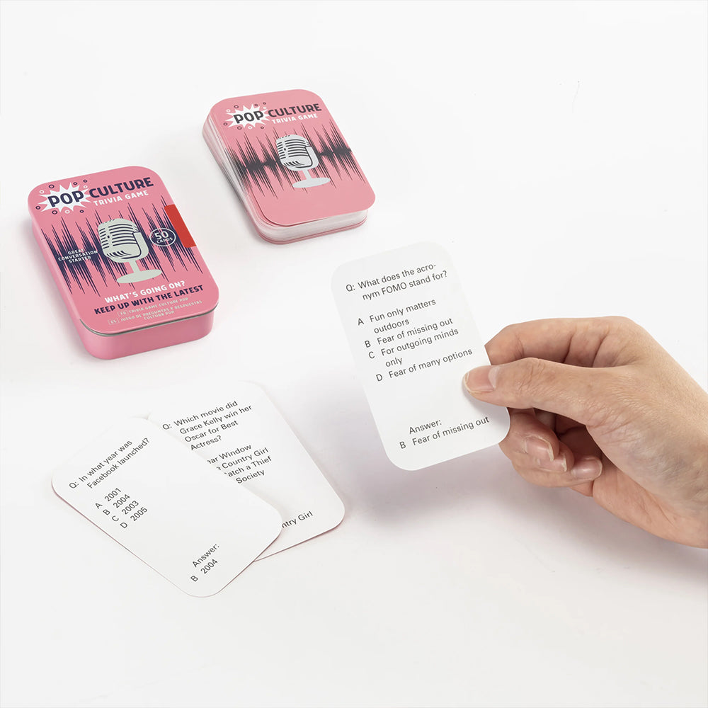 Pop Culture Trivia Card Game | Gift in a Tin | Little Gift | Cracker Filler