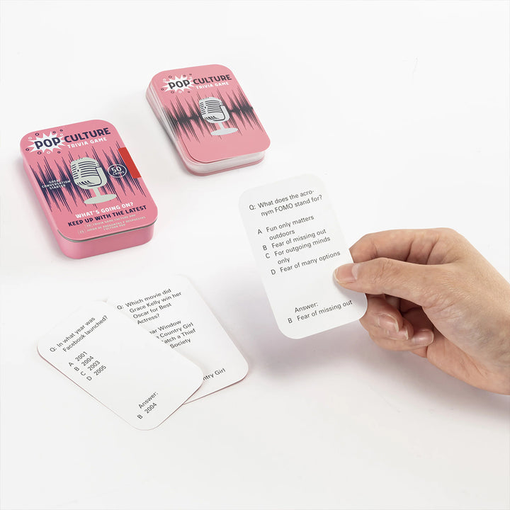 Pop Culture Trivia Card Game | Gift in a Tin | Little Gift | Cracker Filler