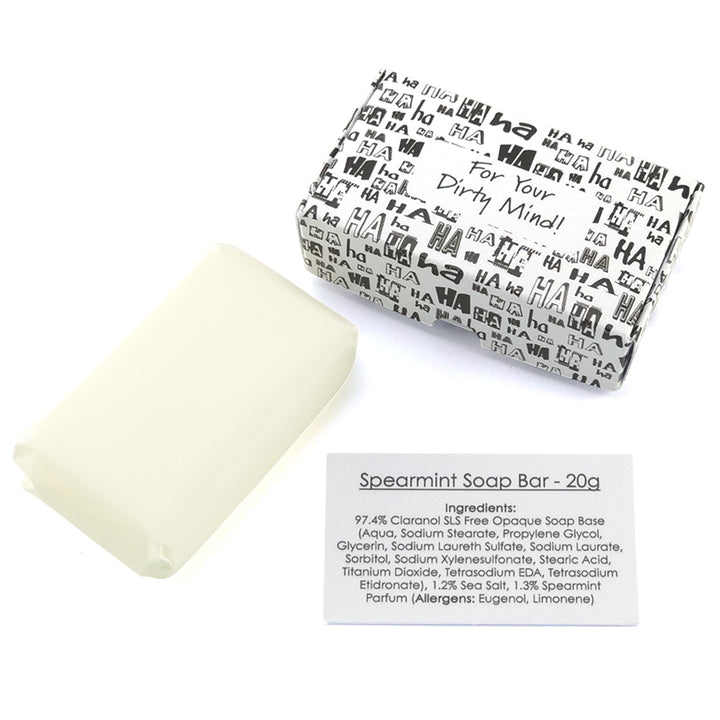 For Your Dirty Mind! | Spearmint 20g Travel Soap Bar | Little Gift  Cracker Filler