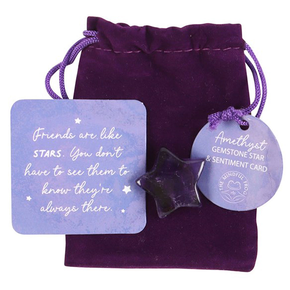 Friends Are Stars | Amethyst Crystal Star | Protection | Little Gift | Cracker Filler