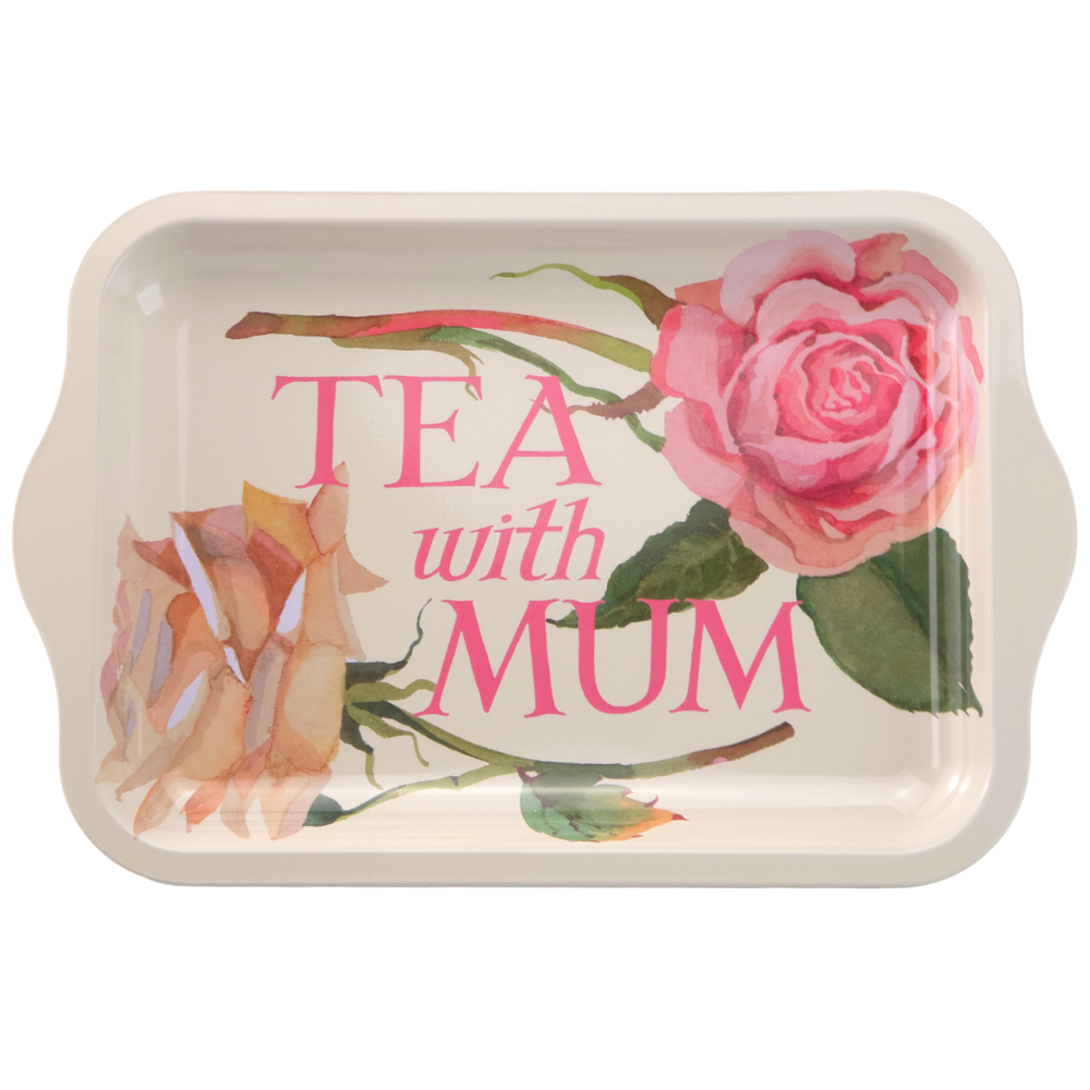Tea with Mum | Small Tinware Tray | Emma Bridgewater Rose Design | Gift Idea