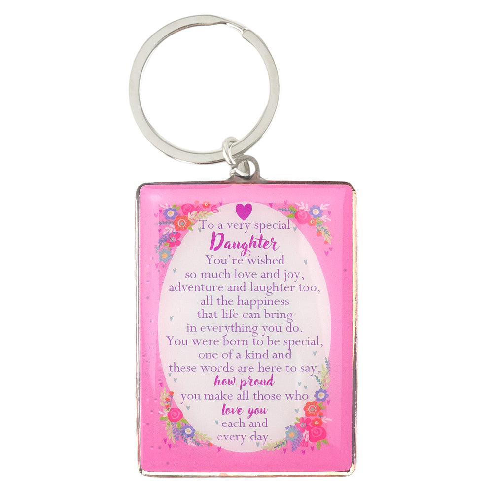 Daughter | Lovely Verse | Metal Keyring | Little Gift | Cracker Filler