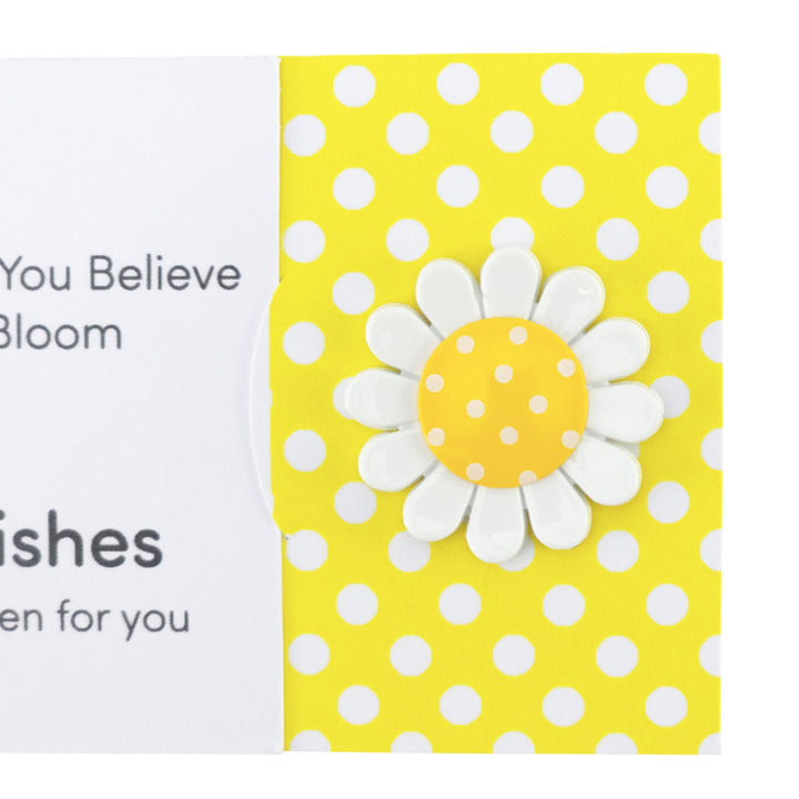 Believe In God & Flowers That Bloom | Button Wishes Sew On Token | Little Gift