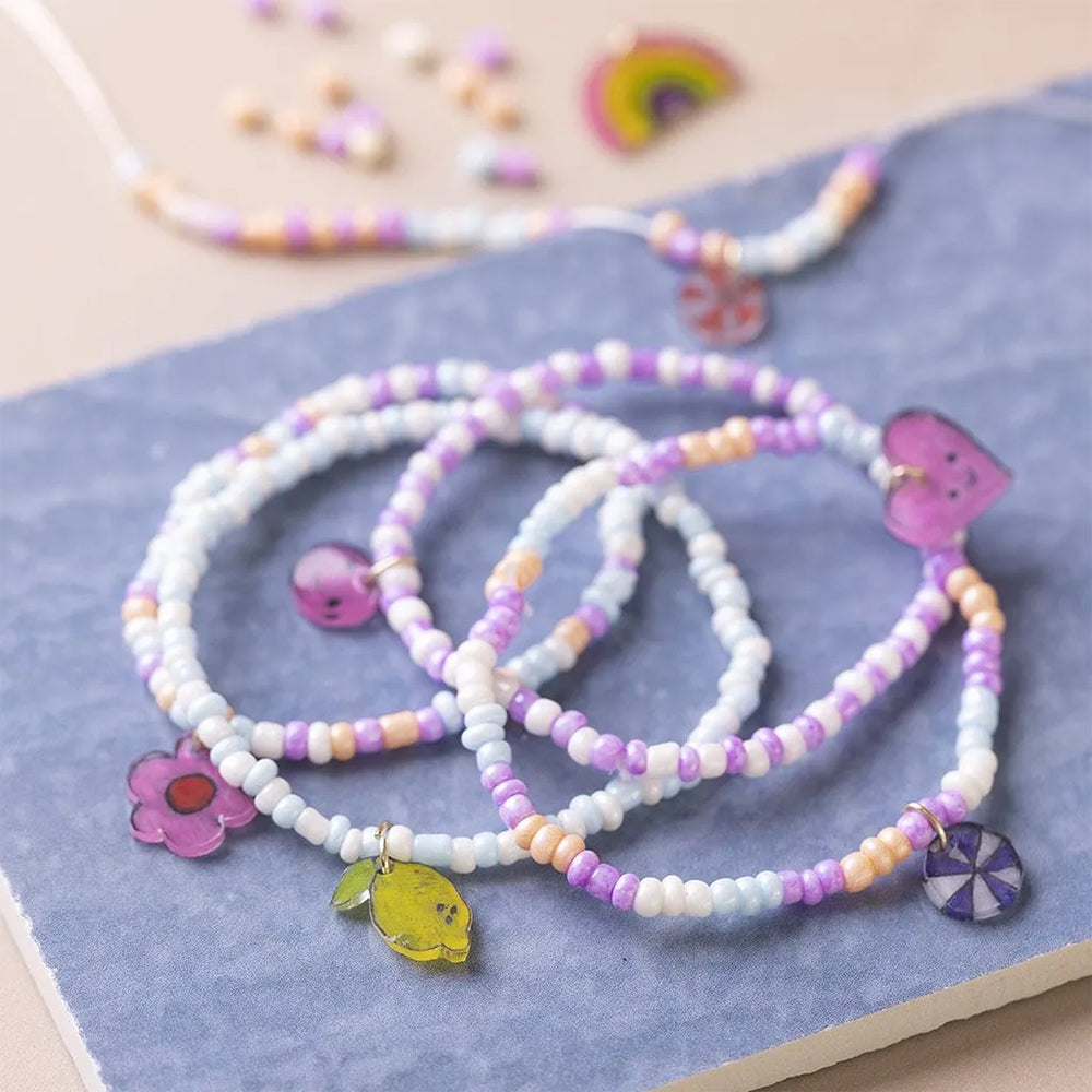 Mini Jewellery Craft Kit for Kids | Makes 4 Shrink Plastic Bracelets
