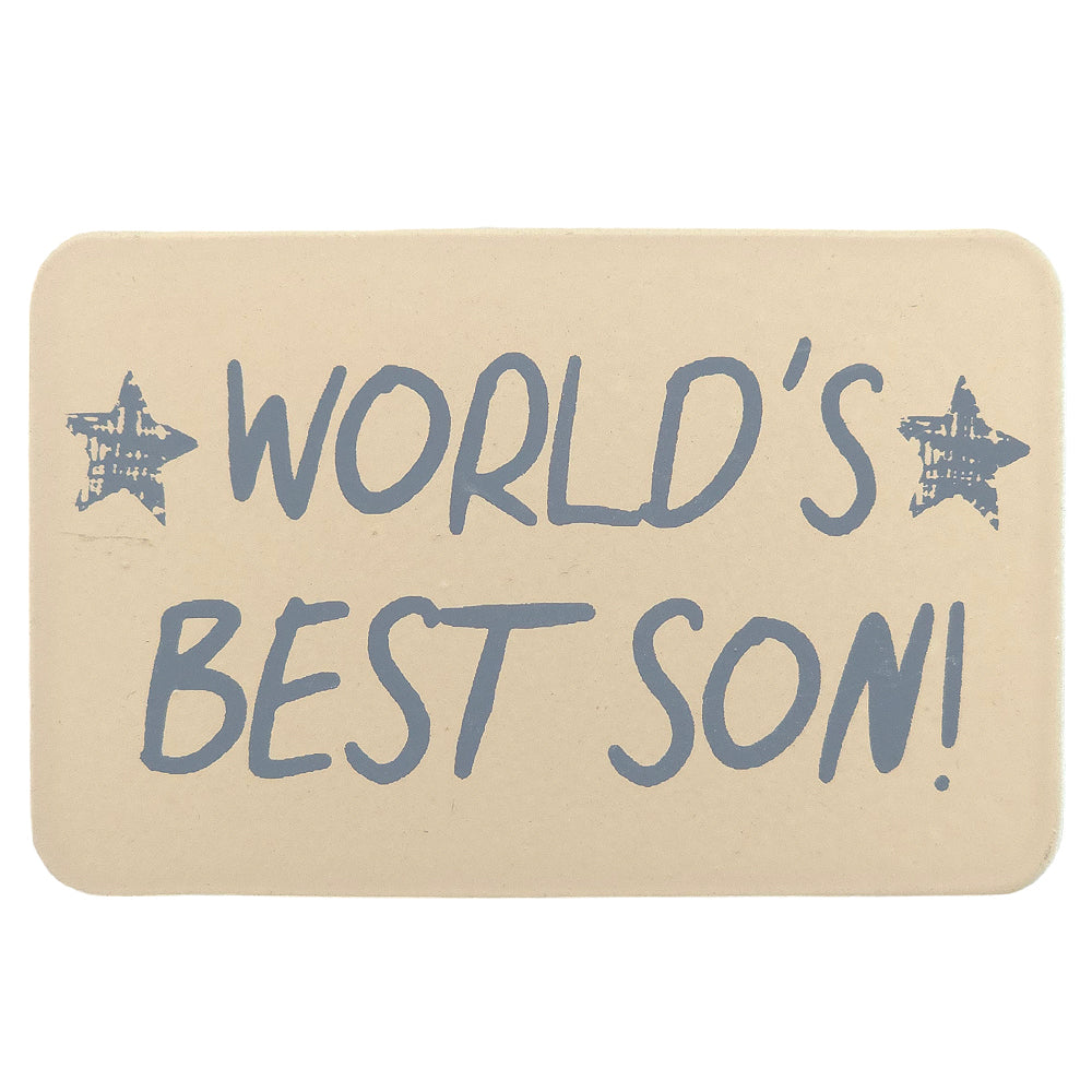Worlds Best Son | Printed Tin Magnet | Little Gift | Cracker Filler