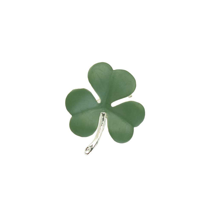 Irish Shamrock Brooch | Matt Green | 2.5cm Wide | Little Gift | Cracker Filler