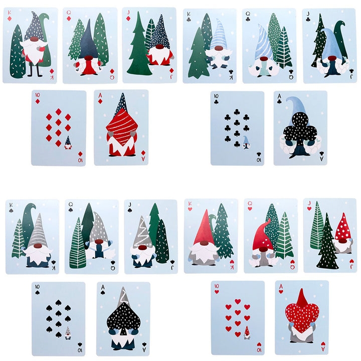 Jolly Christmas Gonks Themed Printed Playing Cards | Little Gift