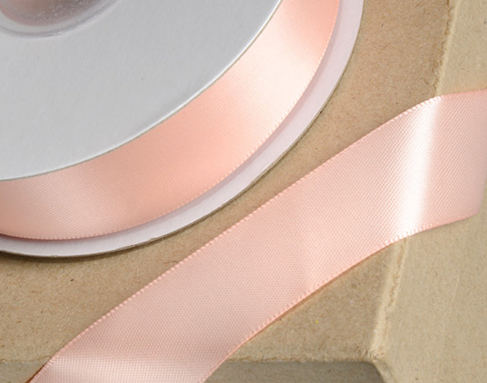 25m Peach 23mm Wide Satin Ribbon for Crafts