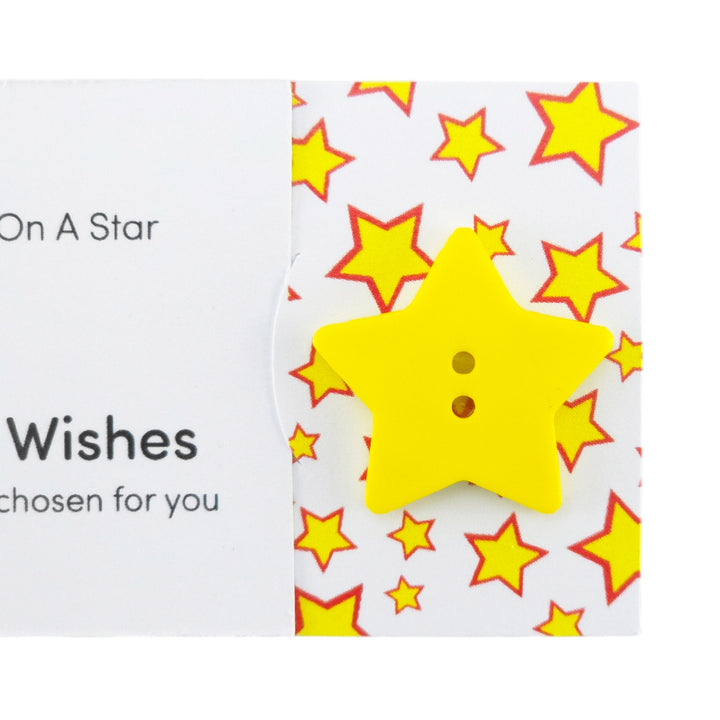 Wishing on a Star | Button Wishes Sew On Token | Little Gift | Cracker Filler