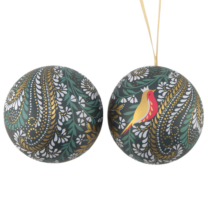 Fillable Tinware Christmas Spherical Bauble | Sara Miller | 7cm Wide