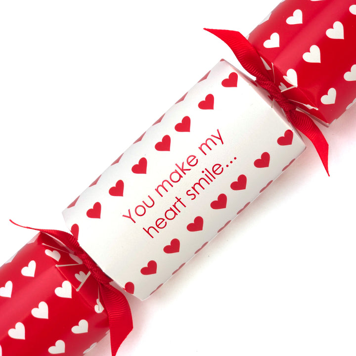 Add Your Own Wording | Personalised Cracker Craft Kit | Polka Hearts | Single