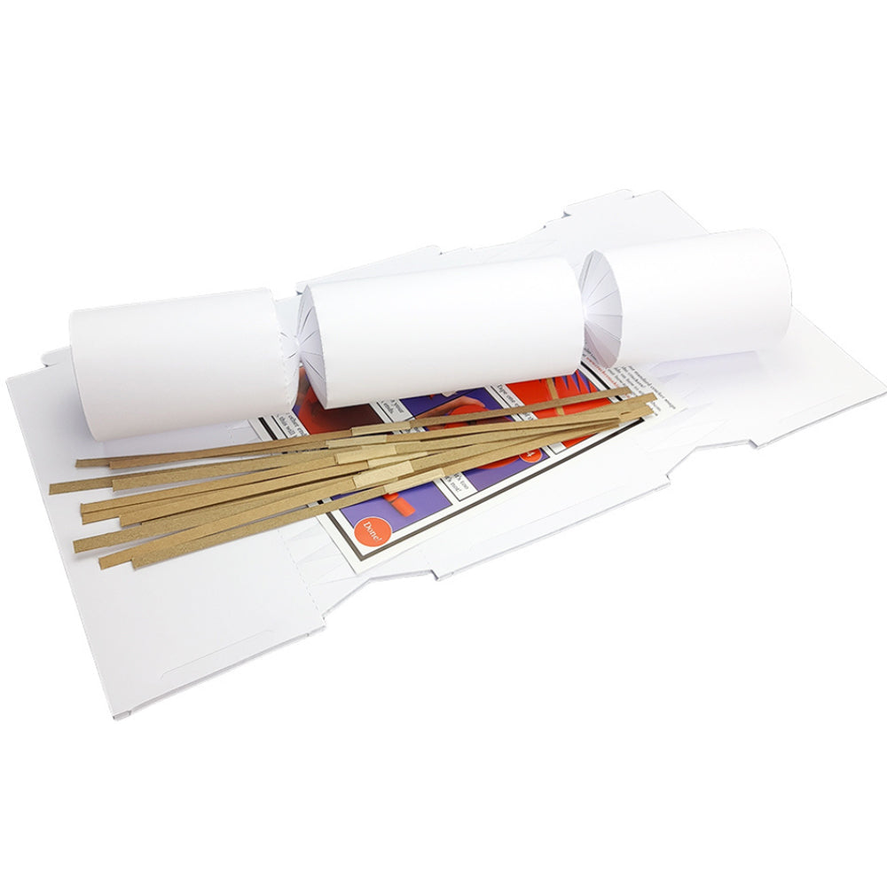 Basic White Make &amp; Fill Your Own DIY Recyclable Christmas Cracker Craft Kit