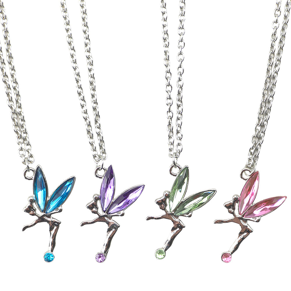 Flying Crystal Fairy Necklace for Girls | Single | Little Gift | Cracker Filler