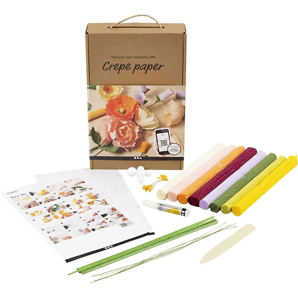 Crepe Paper Flower Making Kit | Adult Craft