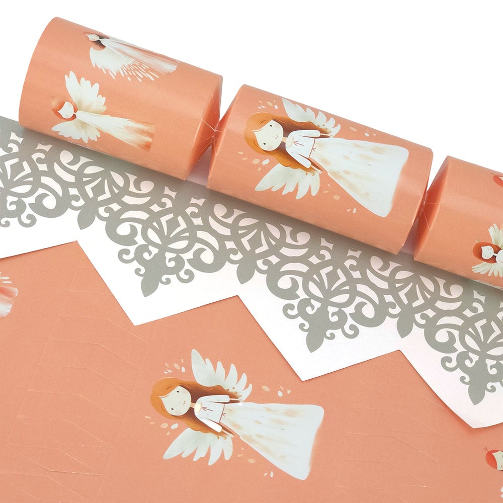 Whimsical Peach Christmas Angels | Cracker Making Craft Kit | Make &amp; Fill Your Own