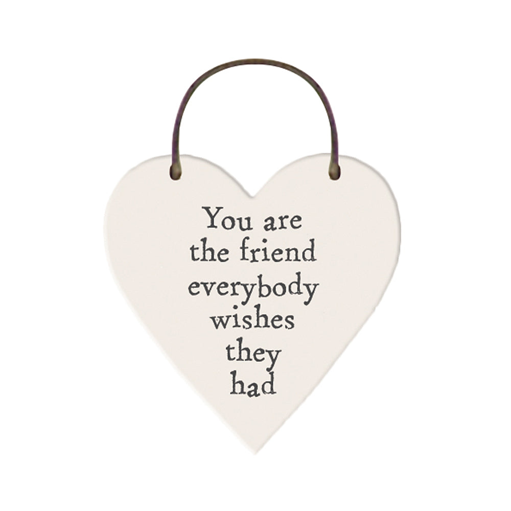 Friend Everyone Wants | Little Wooden Hanging Heart | Little Gift | Cracker Filler