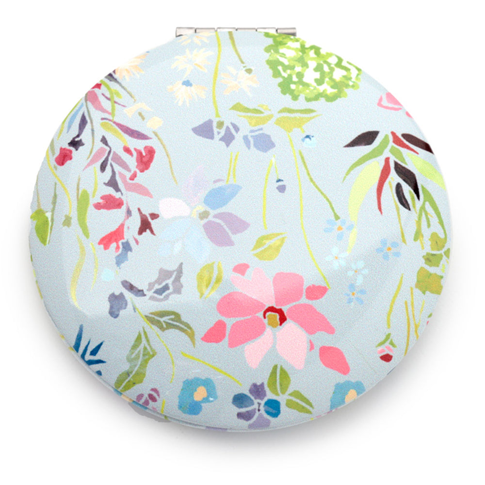 Pink Floral Handbag Compact Mirror | Julie Dodsworth | Gift Idea