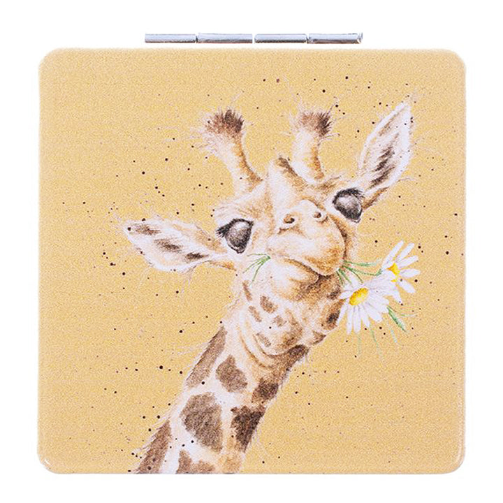 Daisy Comping Giraffe | Compact Mirror | Ladies Handbag Gift | Wrendale Designs