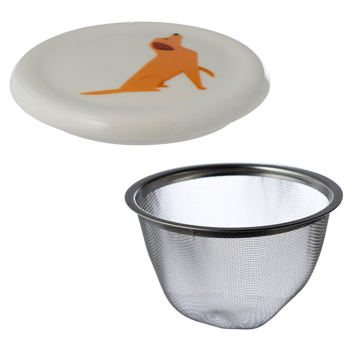 Dog Lovers Gift | Porcelain Infuser Mug Set with Lid