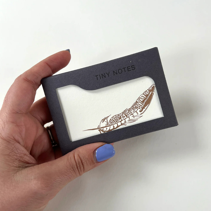 Feather | Set of 10 Tiny Notecards &amp; Envelopes | Little Gift