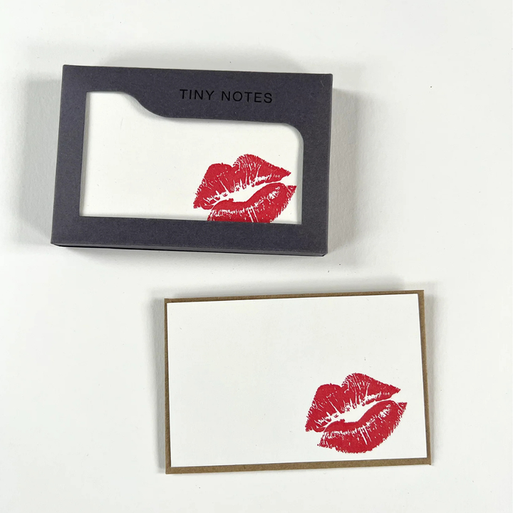 Lipstick Kiss | Set of 10 Tiny Notecards &amp; Envelopes | Little Gift