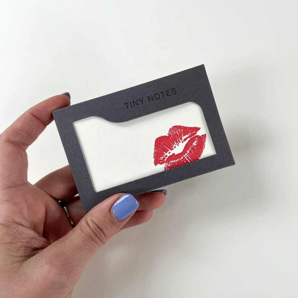 Lipstick Kiss | Set of 10 Tiny Notecards &amp; Envelopes | Little Gift