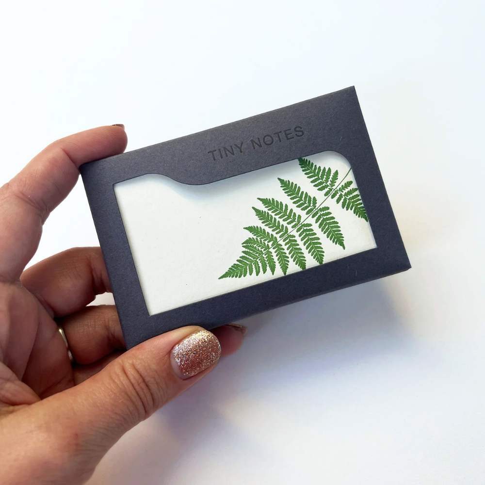 Green Fern | Set of 10 Tiny Notecards &amp; Envelopes | Little Gift