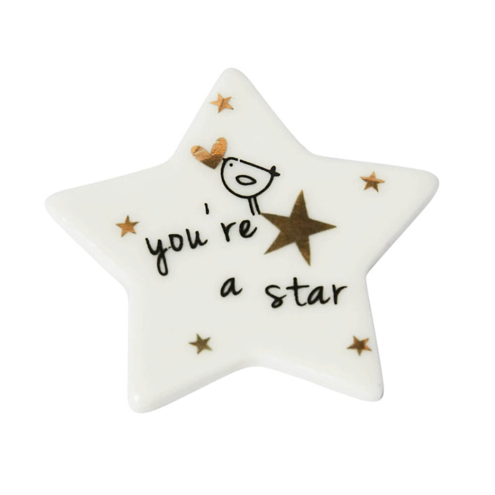 You're a Star | Mini Porcelain Star Token | Little Gift | Cracker Filler