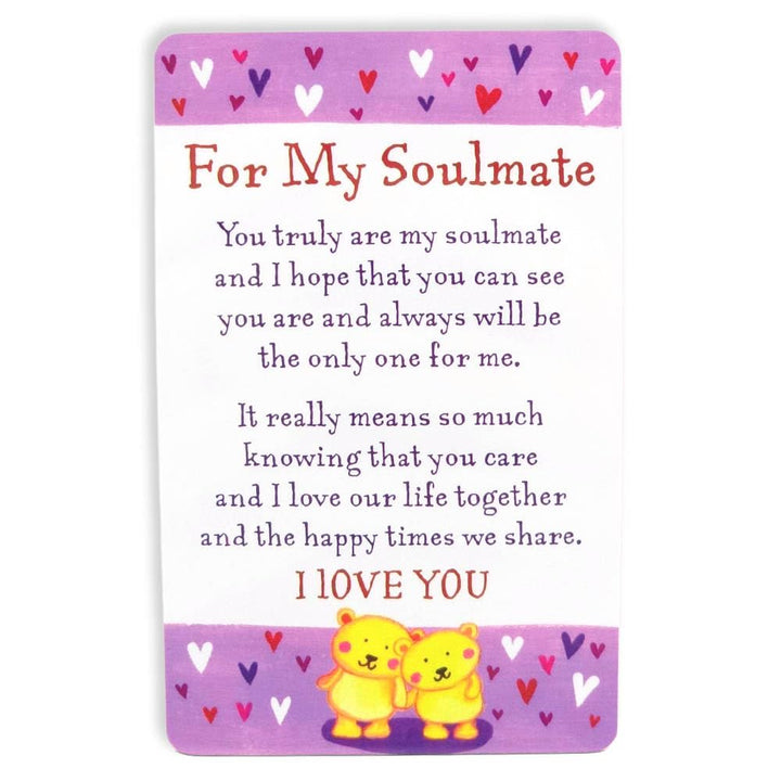 For My Soulmate | Mini Keepsake Card With Verse | Cracker Filler | Little Gift
