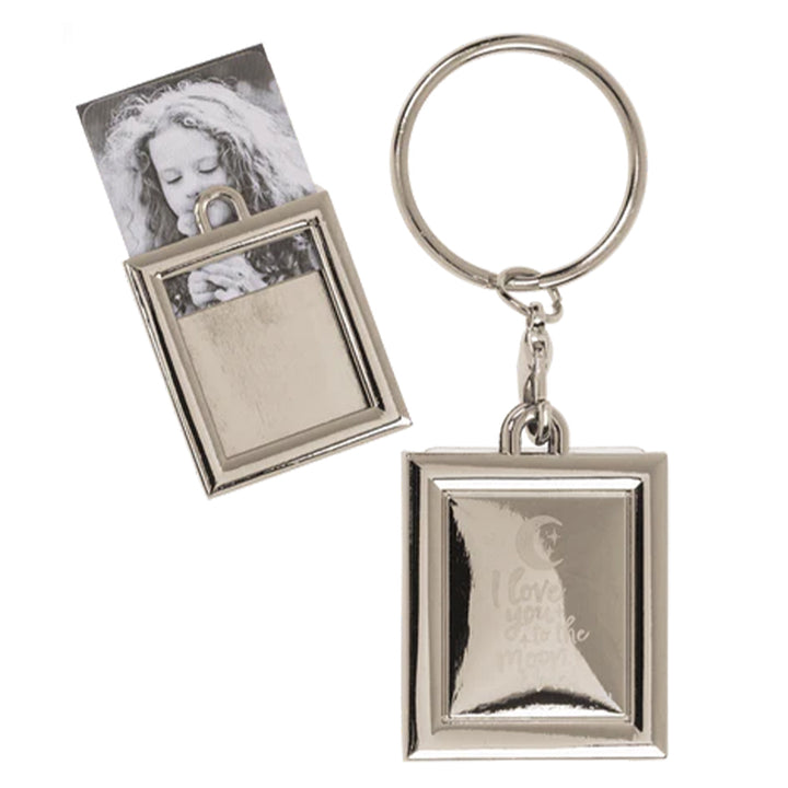 Metal Keyring with Photo Holder | I Love You to the Moon &amp; Back | Cracker Filler