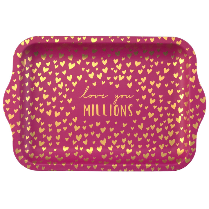 Love You Millions | Tinware Tray | 24 x 16cm | Sara Miller