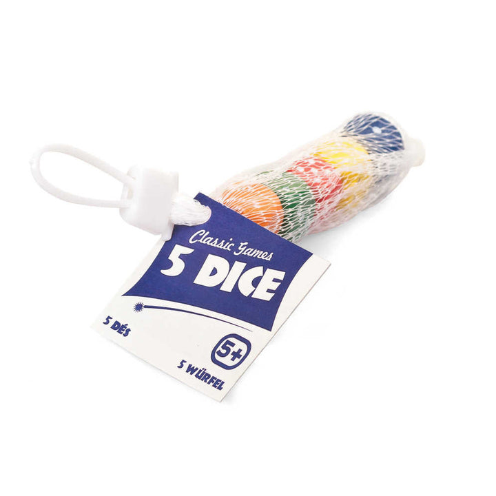 Pack of 5 Colourful Wooden Dice | Cracker Filler | Little Gift