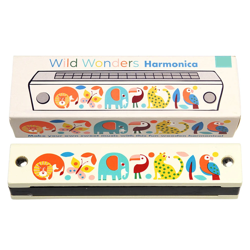 Traditional Harmonica | Wild Animals | Retro Feel Kids Gift Idea