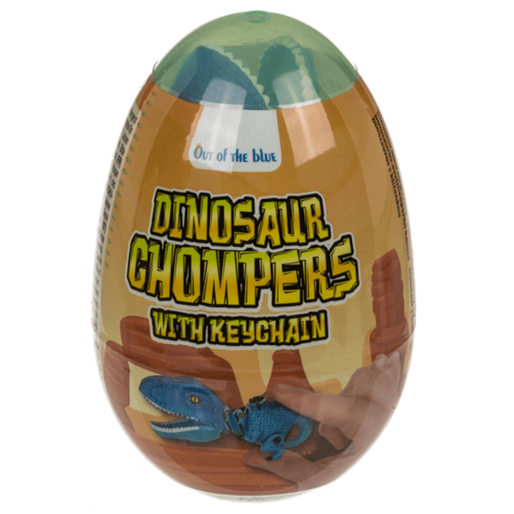 Dinosaur Chompers | Keyring in Plastic Egg | Single | Little Gift | Cracker Filler