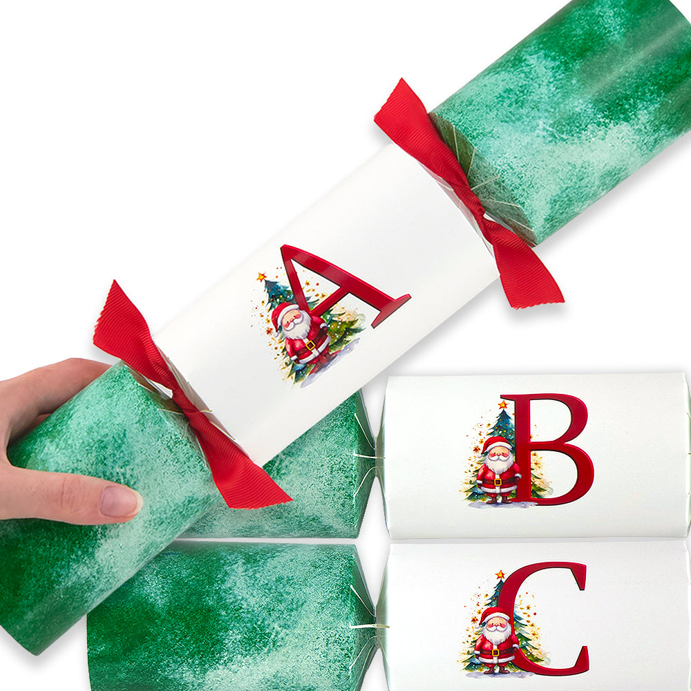 Letters A to Z | Single Christmas Cracker Making Craft Kit | Santa Design